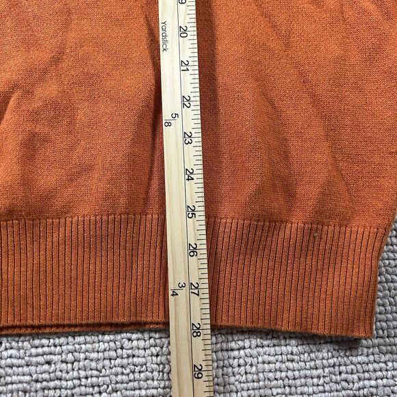Peter Millar 1/4 Zip Sweater Mens XXL Orange Pullover Wool Golf MF14S82 - Picture 6 of 10